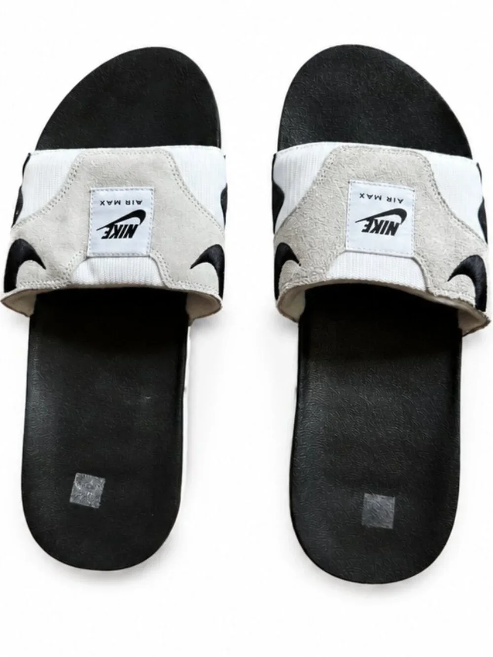 Nike Air Max Cirro Men’s Size 13 Black White Suede Slide Sandals